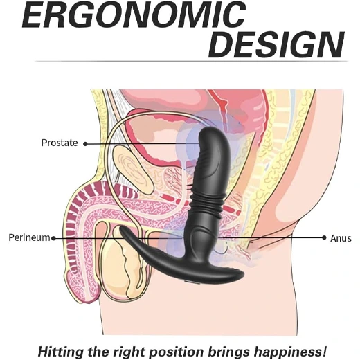 Thrusting Anal Vibrator Remote Control Prostate Massager