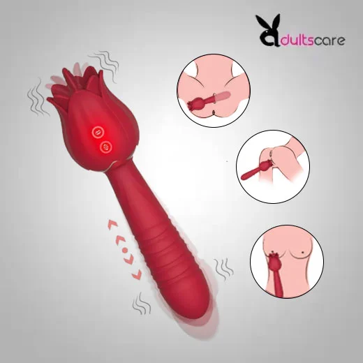 Thrusting Rose Toy With Dildo