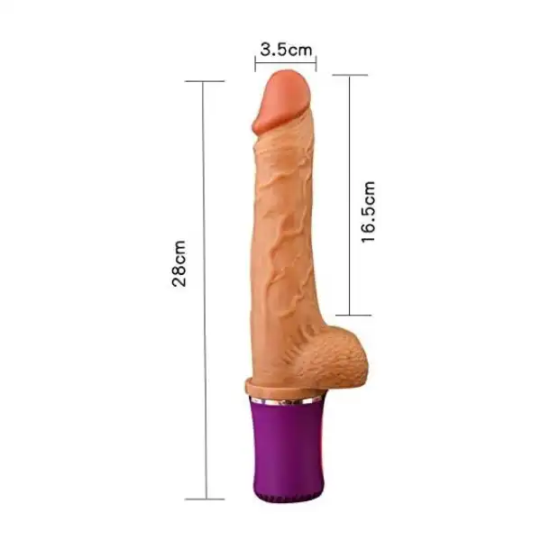 THRUSTING VIBRATION REALISTIC DILDO -USB MAGNETIC CHARGING