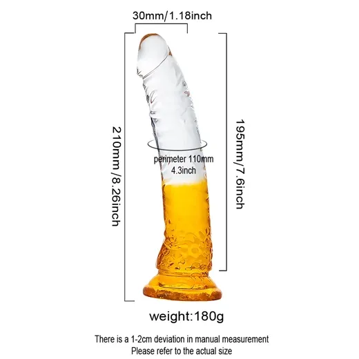 Transparent Anal Dildo With Suction Cup