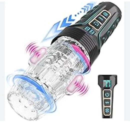 Automatic Transparent Vibrating Masturbation Cup For Male