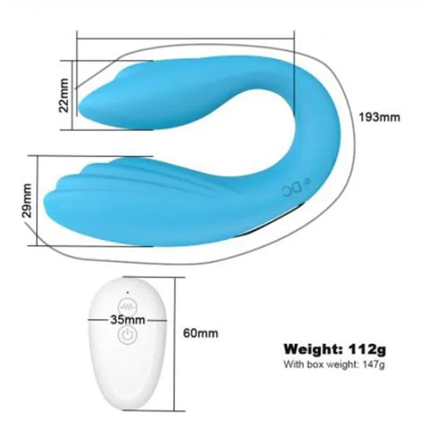 U Shape USB Rechargeable Vibrator for Couples