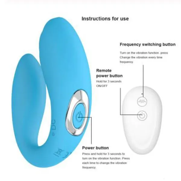 U Shape USB Rechargeable Vibrator for Couples