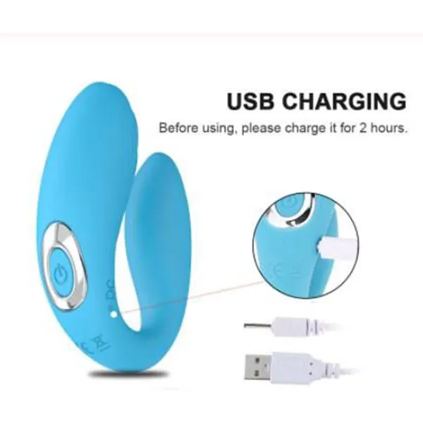 U Shape USB Rechargeable Vibrator for Couples