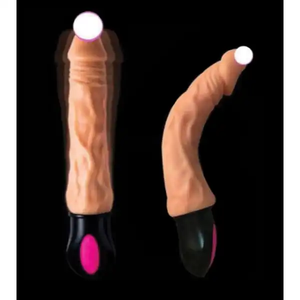 12 Modes USB Vibrating Dildo Auto HeatRealistic Veined G Spot Clitoris Vibrator