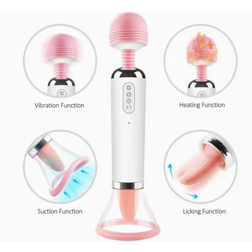 Vibrating Toy Oral Tongue Simulator Sucking Vibration Wand, Multi Speed Clitorial Sucking Toy