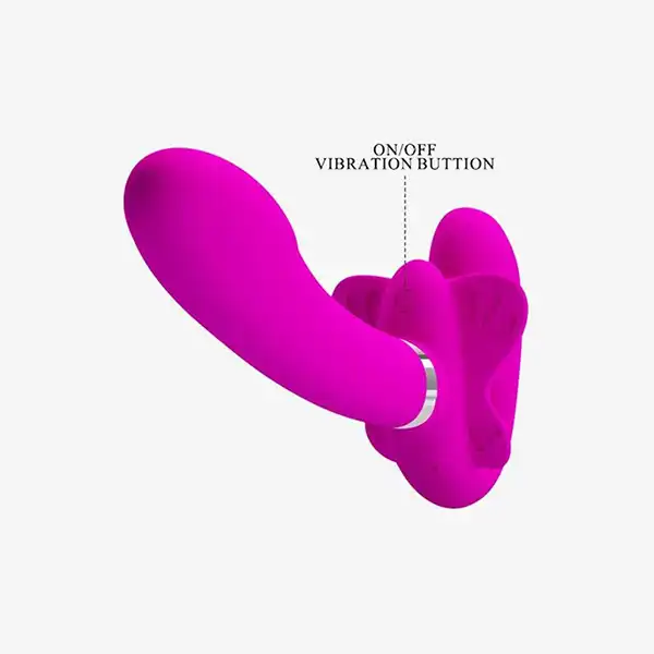 12 Speed Vibration Double Penetration Strap-on Vibrator Lesbian Sex Toys