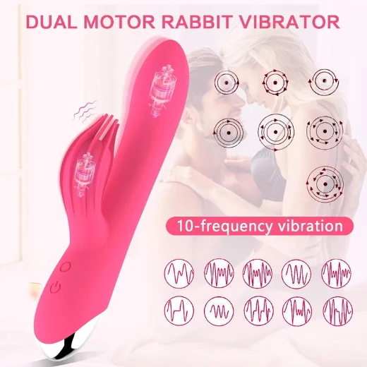 Clitoris G-spot Stimulation with 10 Modes Vibrations Dual Motor Stimulator