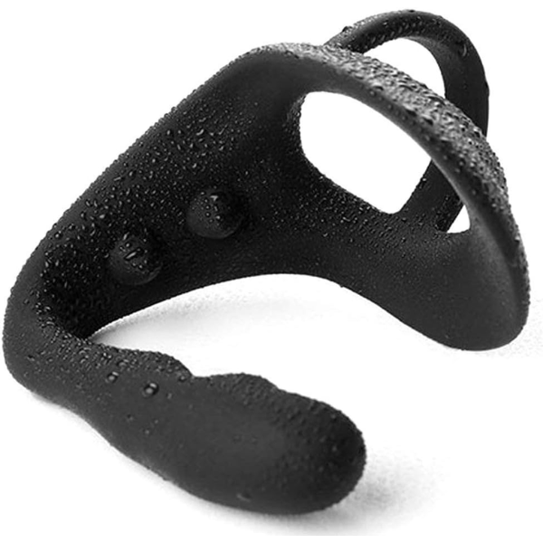 Male Prostate Massager with Dual Penis Cock Ring