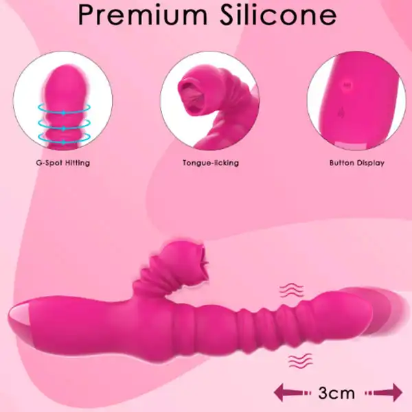 Vibrator Heating Tight Retractable Tongue Blowjob Licking Clitoris Stimulation