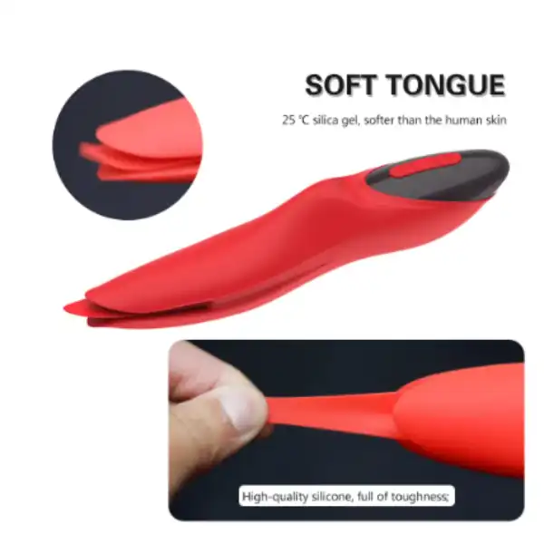 Waterproof Ultra-quiet Tongue Shape Vibrator Sex Toy