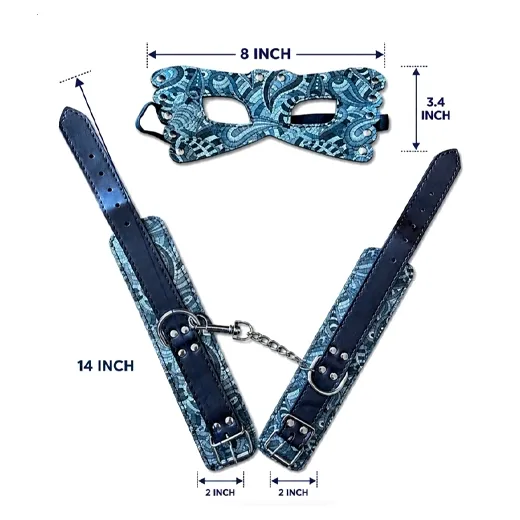 Adjustable Sex Wrist Cuffs and Blindfold Set