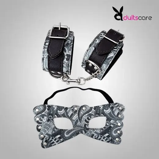 Adjustable Sex Wrist Cuffs and Blindfold Set