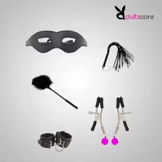 5 Piece Leather Bondage Kit