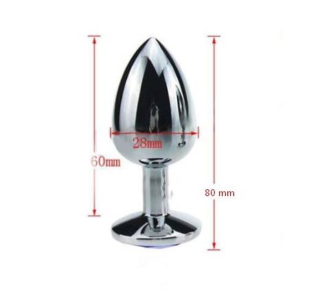 Medium Size Crystal Jewelry Steel Butt Plug