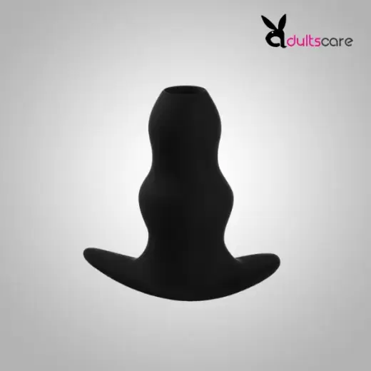 Medium Soft Silicone Hollow Enema Butt Plug Prostate Massager