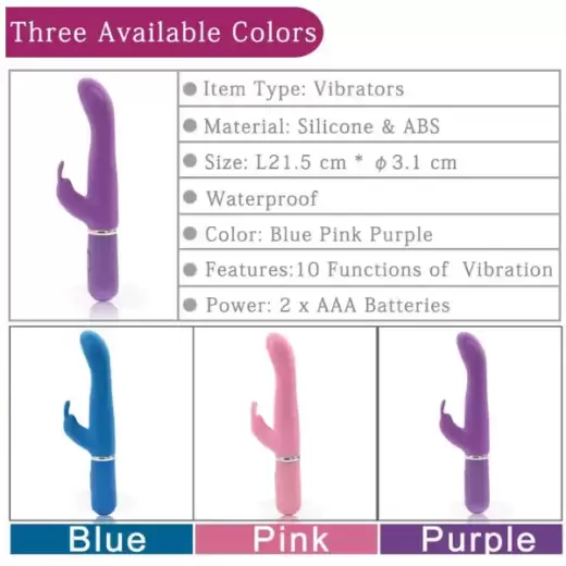 10 Speed Rotation Waterproof Rabbit Vibrator