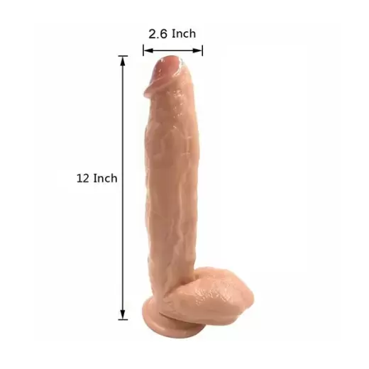 12 inch Realistic Big Dildo with Strong Suction Cup