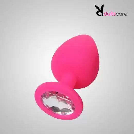 Large Silicone Jeweled Butt Plug