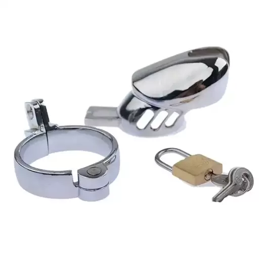 Metal Chastity Adjustable Cock Cage for Men Restraints Erection