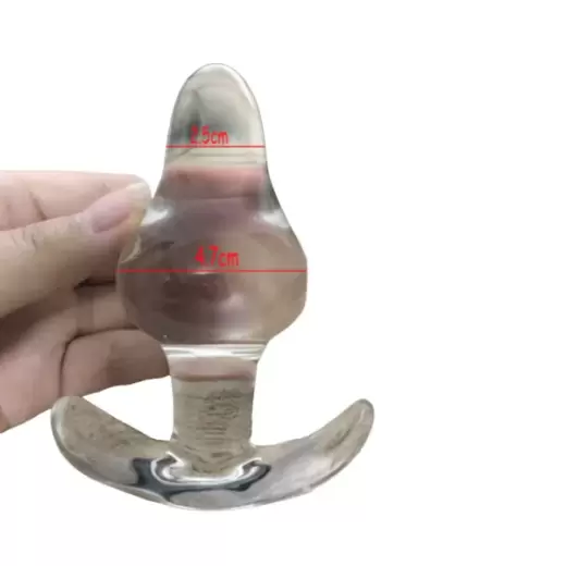 Anal glass anchor plug prostate massage