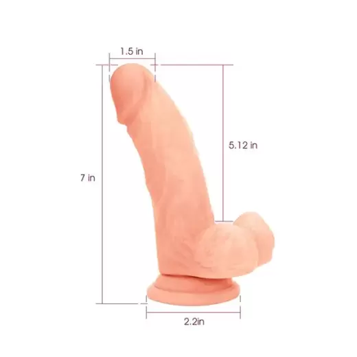 7 inch Realistic Penis dildo with Suction Base Random Color