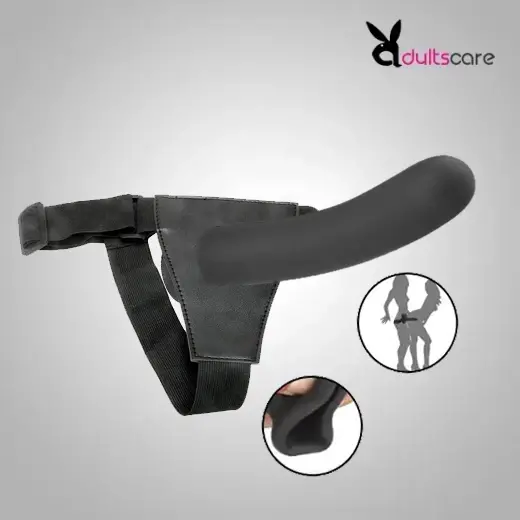 6 Inch Curved Cup Flexible Smooth Silicone Anal Dildo With Belt