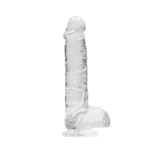 6.5 Inch Transparent Suction Slim Dildo