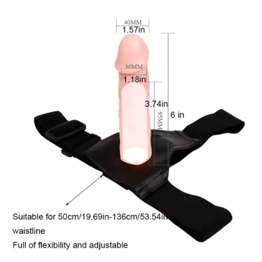 6 Inch Hollow Strap on Harness Dildo