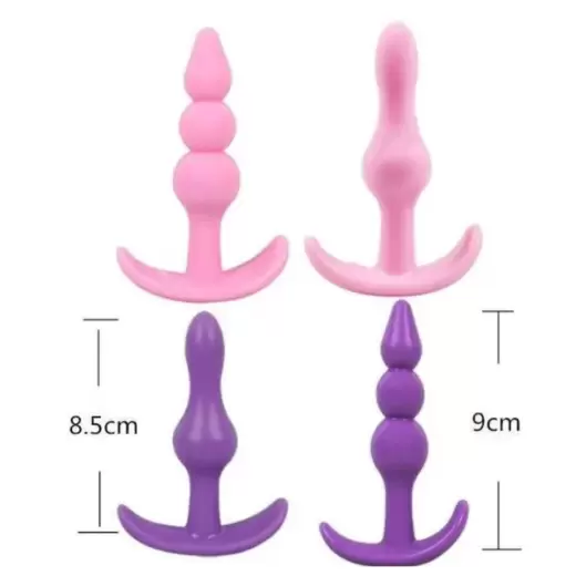 6 Piece Silicone Butt Plug Anal Training Kit