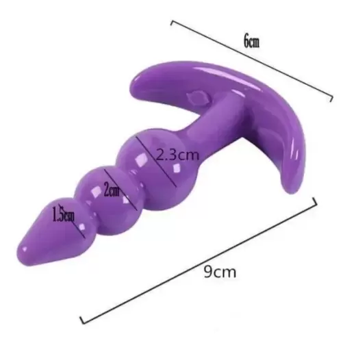 6 Piece Silicone Butt Plug Anal Training Kit