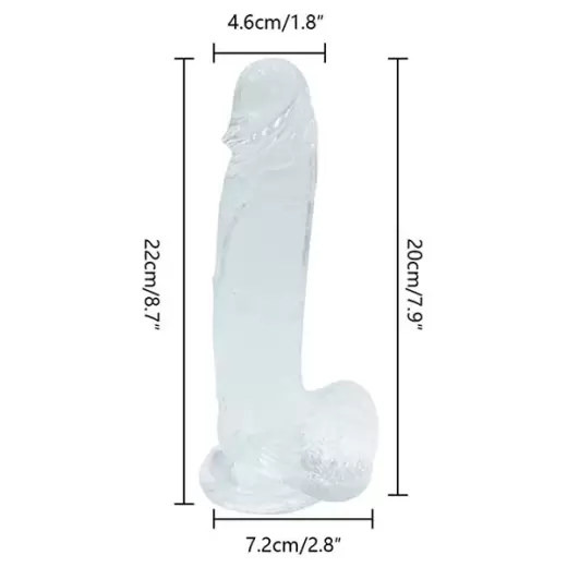 8.5 Inch Transparent Jelly Dildo