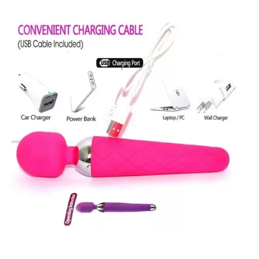 Rechargable Wand Massager Adult Toy With 10 Vibration Modes