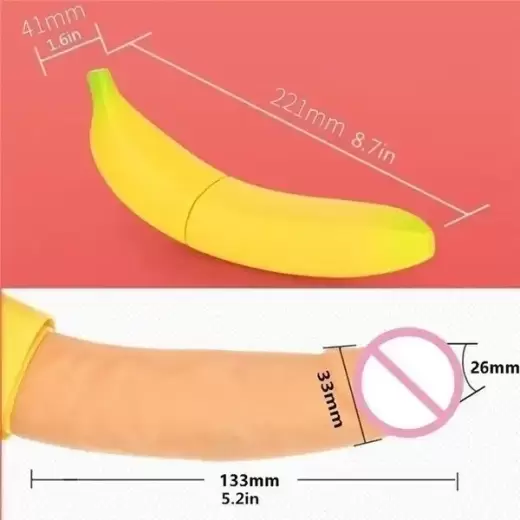 7 Speed Banana Vibrator Realistic Dildo