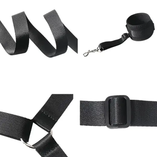 Bed Restraints with Hand Cuffs & Ankle Cuff Premium Straps Bondage