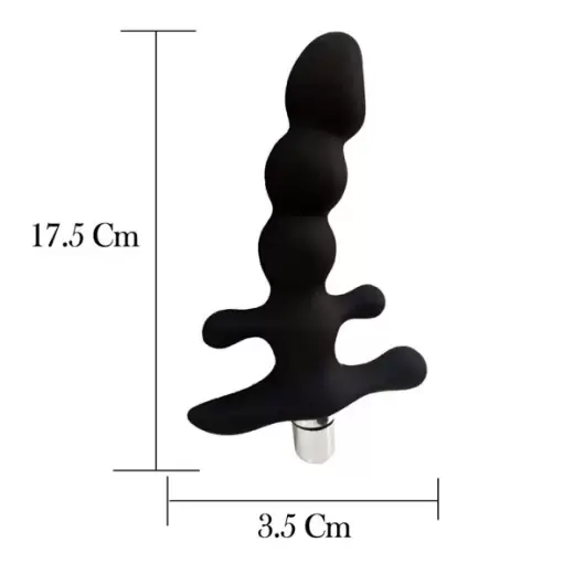 Black Vibrating silicon Anal Plug