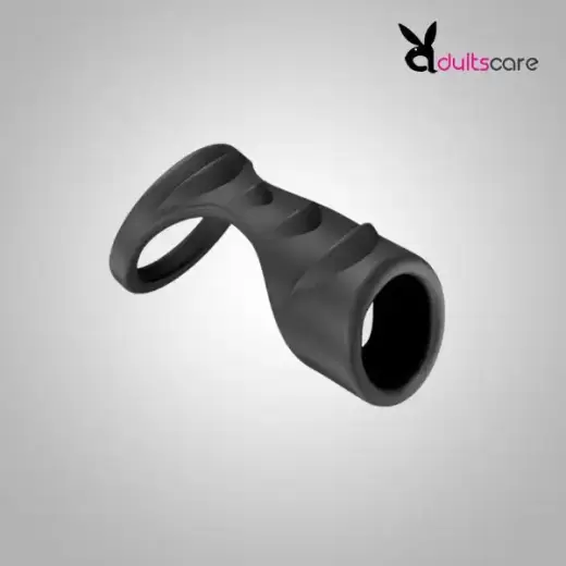 Black Dual Cock Ring Cradle