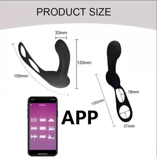 Bluetooth APP Control Prostate Massager With Penis Ring