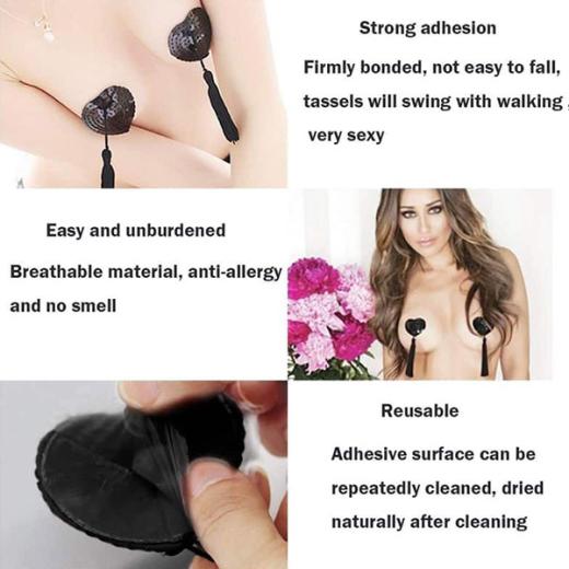 Breast Bra Tassel Nipple Cover Pasties Petal Stickers For Women