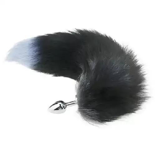 Butt Plug Fox Tail Cosplay But Plug (Black/white)