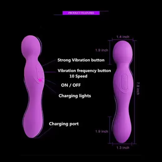 Clitoral Stimulation Dual Head Vibrator Butt Plug Erotic Toy