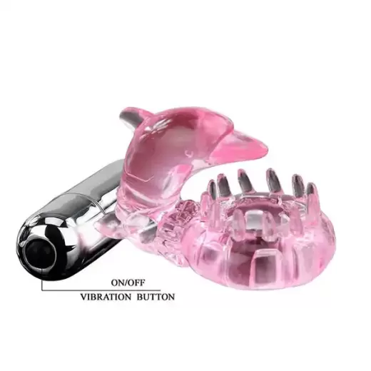 Dolphin Vibrator Penis Ring Cock Delay G-spot Stimulator Couple Ring