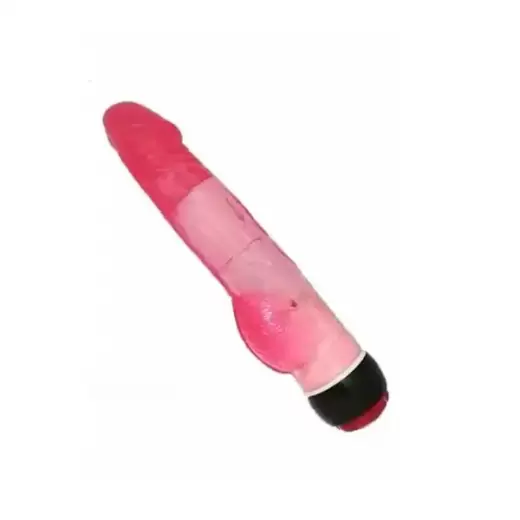 Flesh/Jelly dildo vibrator with balls