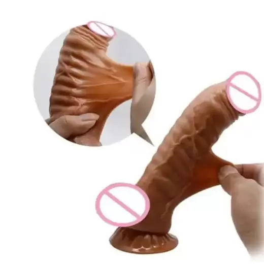 Foreskin Dual Layered Realistic Moving Skin Dildo