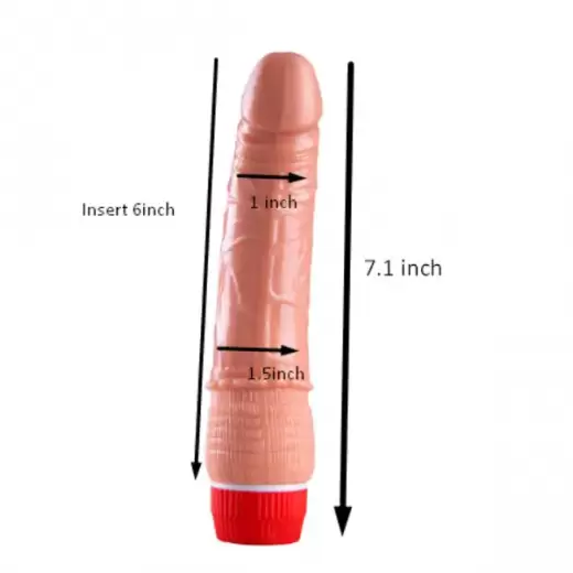 7 Inch Skin Soft Jelly Rubber Female Masturbation Dildo G-Spot Clitoris Massager Vibrator