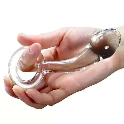 Glass Anal Plug with Ring