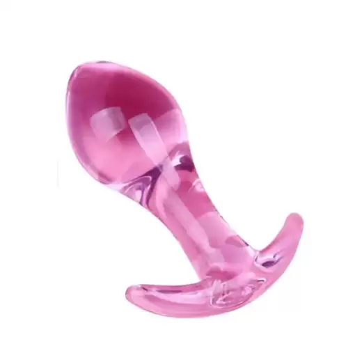Glass Butt Plug Toy Anal Butt Plug with Boat Anchor Base for Men Women