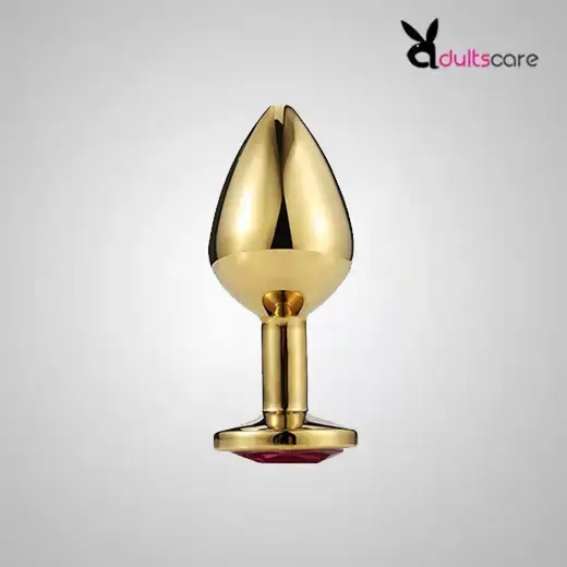 Small Golden Luxury Round Shaped Anal Butt Plug