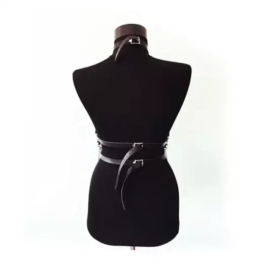 Harness Sexy Garter Belt Woman Leather Fetish Body Bondage