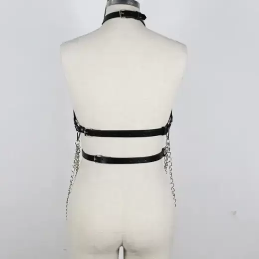 Harness Sexy Garter Belt Woman Leather Fetish Body Bondage